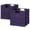 Purple-11'' x 11'' x 11'', variant on Beige 13'' x 13'' x 13'' Square Storage Crates, Set of 2 Hand-Woven Paper Rope Organizer Baskets