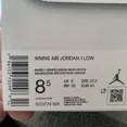 thumbnail image 5 of Ni - ke Ni - ke Wmns Air Jordan 1 Low Barely Grape Purple Lemon AJ1 DC0774-501 Size 8.5 7Y, 5 of 5