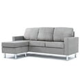 thumbnail image 2 of Divano Roma Furniture Small Space Modern Sectional Sofa, Gray, 2 of 5