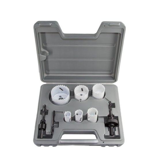 Drill America DMS04-9308 9 Piece Bi-Metal Hole Saw Set (3/4 in, 7/8 in, 1-1/8 in, 1-1/2 in, 1-3/4 in, 2-1/4 in.), DMS Series