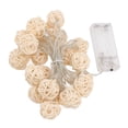 thumbnail image 1 of Decoración Bola De Ratán Linterna Luces De Cadena 20 Bolas De Ratán Globo Alimentadas Por Batería Para Decoración De Cumpleaños De Boda, 1 of 7