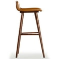 thumbnail image 4 of Safavieh Tazmyn Wood and Leather  Barstool in Brown / Walnut, 4 of 13