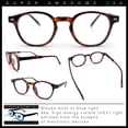 thumbnail image 2 of Classic Urban Hipster Keyhole Plastic Blue Light Filter Screen Glasses [Tortoise], 2 of 7