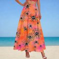 thumbnail image 2 of Vynhevius Women Halloween Print Skirt Elastic Waist A-line Flowy Party Maxi, 2 of 5