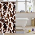 thumbnail image 3 of Manfei Farm Cow Spot Shower Curtain 72Wx72L,Rustic Farm Animal Bathroom Curtain,Brown Beige, 3 of 6