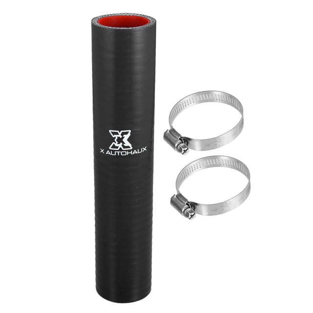 1.26" ID 7.87" Longitud Recta Silicona Reductor Manguera Negra para Coche