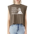 thumbnail image 5 of EcoLoom Raising Chickens 2 Cap Sleeve Muscle Crop Shirt Women Sleeveless Baby Tee, 5 of 5