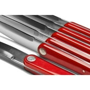 Laguiole Sens 6-Piece Steak Knife Set - Red handle