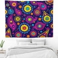 thumbnail image 3 of RKSupls Tapestry Wall Hanging Art, Colorful Paisley Floral Pattern Tapestry Decoration for Daily Bedroom, Dorm, Living Room, Apartment Hallway Home Decor, 3 of 5