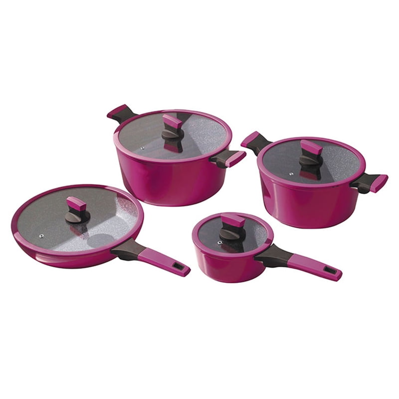 Batería De Cocina Ollas 8 Piezas Soho Cherry