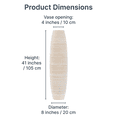 thumbnail image 4 of Leewadee Large White Home Decor Floor Vase - Wooden 41 inch Tall Farmhouse Decor Flower Holder For Fake Plant And Pampas Grass, 4 of 7