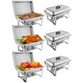 thumbnail image 1 of CazToi Foldable Buffet Warmers 2-Pack 8QT Stainless Steel Chafing Dishes, 1 of 6