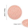 thumbnail image 2 of Unique Bargains 1 Set Water-repellent Stripes Drink Coaster Pink Silicone, 2 of 5