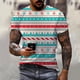 thumbnail image 1 of Camiseta con estampado 3D de Papá Noel y alce navideño para hombre, ropa informal suelta con cuello redondo, camisetas de verano, pantalón corto informal, Tops de manga, ropa para hombre, 1 of 4