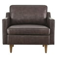thumbnail image 6 of Modway Impart Modern Genuine Leather Upholstered Armchair in Brown, 6 of 7