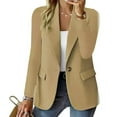 thumbnail image 1 of Women's Slim Fit Solid Color One Button Business Blazer Spring Summer OUFY-3008, 1 of 9