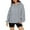 Gray, variant on FNFYFH Womens Oversized Hoodie Solid Color Cable Knit Hoodies Long Sleeve Drawstring Pullover Tops Cozy Warm Sweatshirt Hooded