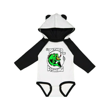 

Inktastic I d Rather Be Fishing Gift Baby Boy or Baby Girl Long Sleeve Bodysuit