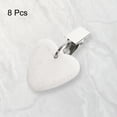 thumbnail image 3 of Unique Bargains 8Pack Marble Heart Shape Tablecloth Weights with Metal Clip, White, 3 of 7