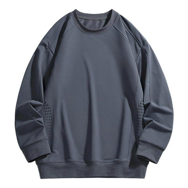 pstuiky camisas de manga larga para hombre, Sudadera informal de manga larga con cuello en V y cremallera de invierno para hombre tops de invierno para hombre l