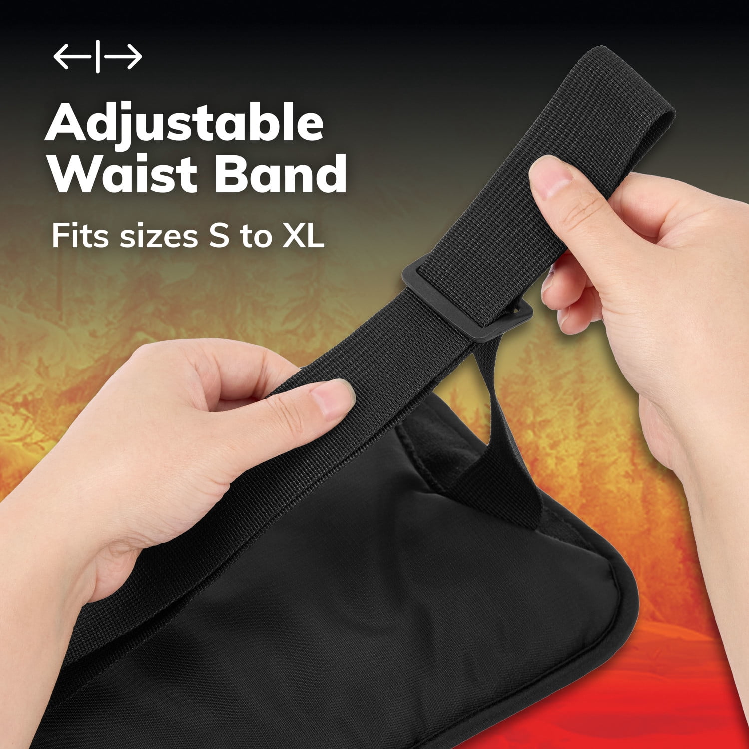 Hot Threadz Heated Hand Warmer Plush Lining 3 Heat Settings Water Resistant Black