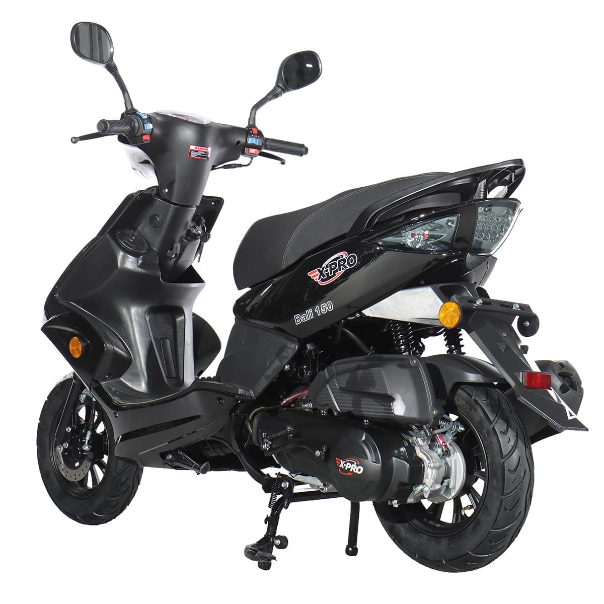 X-Pro Brand New 150cc Gas Powered Moped Scooter, 10" Aluminum Wheels Electric Start Large Headlights