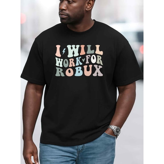 Greenink Robux Lover's T-Shirt mens t-shirt black elegantly limited edition Soft and comfortable spring and summer clothing Casual Unisex Shirt Printed tshirts