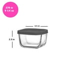 thumbnail image 2 of LAV Cube Glass Food Container Set with Lids, 3 Pcs, 13.75 Oz, 39.5 Oz (405 cc, 1170 cc), 2 of 4