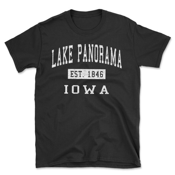 Lake Panorama Iowa Classic Established Men's Cotton T-Shirt