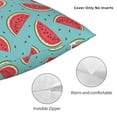 thumbnail image 3 of Yiaed Watermelon Print Pillow Covers Super Soft Decorative Square Throw Pillow Covers Case Cushion Covers for Sofa Couch Bedroom Car Decor（No pillow core）-26"x26", 3 of 7