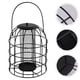 thumbnail image 2 of Comedero para pájaros con jaula de hierro negra, colgante con rejilla de malla, para mascotas, para el hogar y la tienda de mascotas (negro), 2 of 6