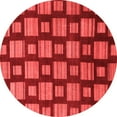 thumbnail image 1 of Ahgly Company Indoor Round Abstract Red Modern Area Rugs, 4' Round, 1 of 4