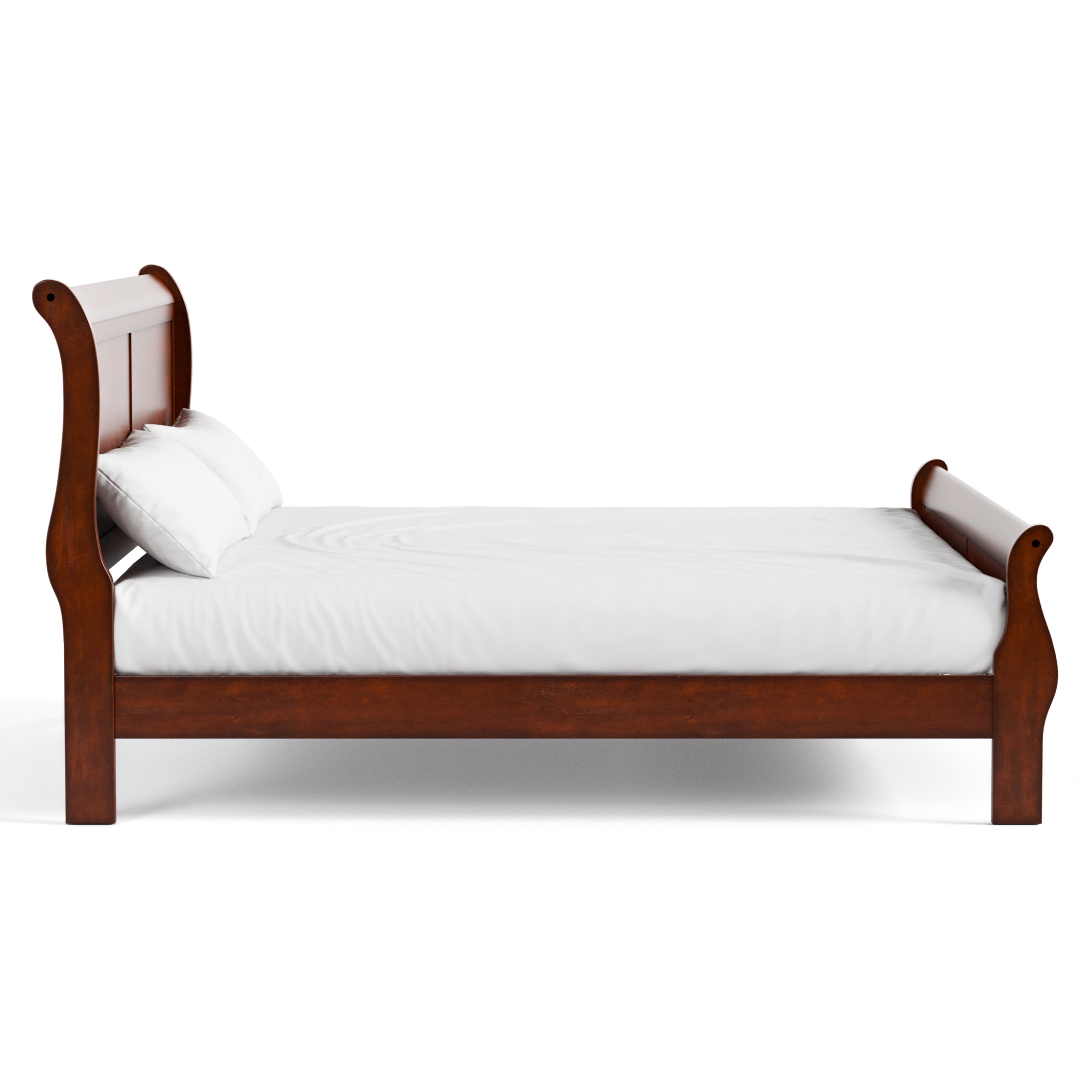 Furniture of America Rycia Queen Sleigh Wood Panel Bed, Cherry