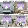 thumbnail image 3 of Purple Lavender Swag Valances for Windows, Kitchen Curtains 36 Inch Length 2 Panels Set, Spring Watercolor Wildflowers Plant Plaid Short Curtains for Small Windows Rod Pocket Cafe Curtains 28"x36", 3 of 8