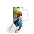 thumbnail image 2 of JSTEL Parrot Portrait Watercolor 40 oz Tumbler Stainless Steel Water Bottle Vacuum Insulated Cup with Straw Lid & Handle For Travel Car Cup Holder, 2 of 8