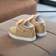 thumbnail image 4 of Otqutp Baby Toddler Gold Light up Sneakers Toddler Boys Kids Ankle Lace Strap Glitter First Walking Sport Shoes Lightweight, 4 of 5