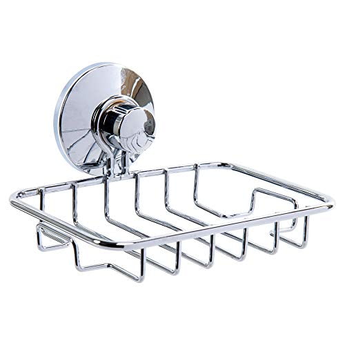 Bodico Organisateur de Salle de Bain à Vaisselle Chromé, Aspiration Forte, 5,25 x 3,75 Pouces, Argent