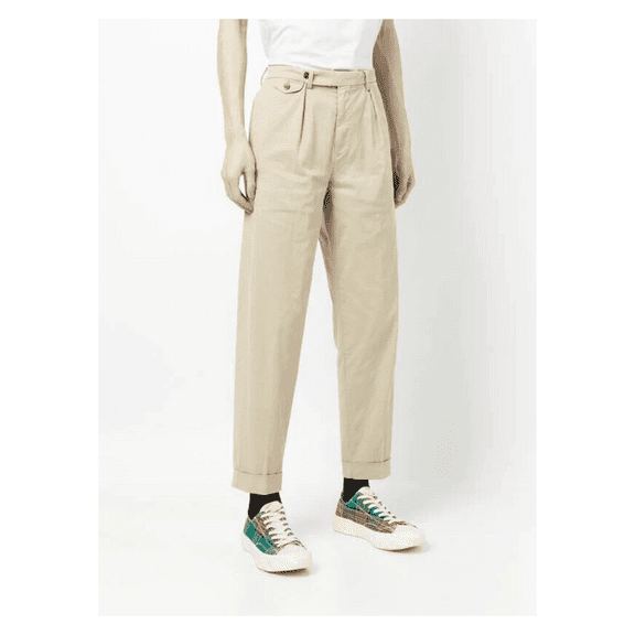 Polo Ralph Lauren Men's single-pleat cropped chino trousers Khaki 42x32