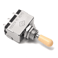 thumbnail image 2 of 5X Solid Knob Shaft Box Style for Sg 3 Way Pickup Selector Toggle Switch, Beige Tip, 2 of 6