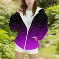 thumbnail image 2 of Fmbrln Girls and Boys Full Zip Up Fleece Hoodies Fall Winter Fashion Long Sleeve Gradient Sequin Print Sweatshirts Coat with Pockets, Sizes 4-14Y, 2 of 4