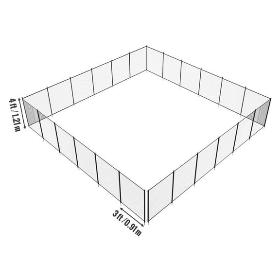 Pool Fence 4x72 FT, Removable Child Safety Fence for Inground Pools, DIY Installation Swimming Pool Fencing, 340gms Teslin PVC Mesh, Child & Pet Barrier