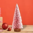 thumbnail image 6 of PEIBang 6 Inch Mini Christmas Tree Decorations,Artificial Bottle Brush Christmas Tree with Wood Base for Holiday Party Home Tabletop Decor, 6 of 9