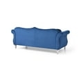 thumbnail image 4 of JERFIT Velvet Sofa 3 Seater for Living Room, Mid Century Modern Tufted Couch with Nailhead Trim and Wood Legs, Navy Blue, 4 of 6