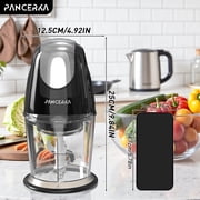 PANCERKA One-Touch Electric Mixer, Food Processors, Meat Grinder, Electric Vegetable Chopper, With 4 Stainless steel Blades, 600ml Capacity, Easy to store, for Meat/Smoothie/Vegetable/Puree/Fruits/Ga