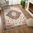 thumbnail image 2 of TWINNIS Area Rug for Living Room Persian Rug Vintage Boho Carpet for Bedroom,Brown,5'x8', 2 of 8