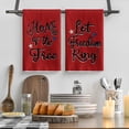 thumbnail image 2 of Sm:)e Star God Bless America Let Freedom Ring 4th of July Kitchen Dish Towels Set of 4 18x26 Inch, Red, Soft & Absorbent Patriotic Independence Day Washcloth, 2 of 7