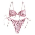 thumbnail image 3 of Conjunto de bikini de vendaje con estampado de mujer Push-Up Split Traje de baño Ropa de playa Traje de baño Fridja  nalpqowj19664, 3 of 6