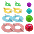 thumbnail image 1 of 8pcs Pom Pom Knitter - Blue+Yellow+Green+Pink, 1 of 7