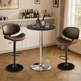 thumbnail image 6 of Homall 1 Piece Bar Table Height Adjustable Bistro Pub Table Cocktail Round Table with Metal Base, Black/Sliver, 6 of 7