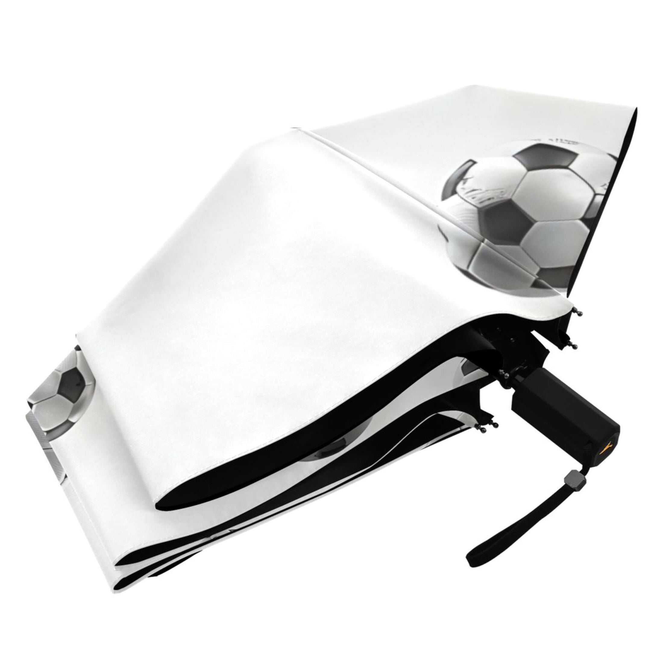 ALAZA Soccer Football UPF 50+ Compact Folding Umbrella for Rain Travel Umbrella Packable
